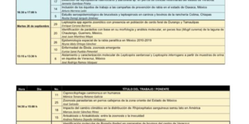 Programa de presentación de trabajos libres (Cartel digital)